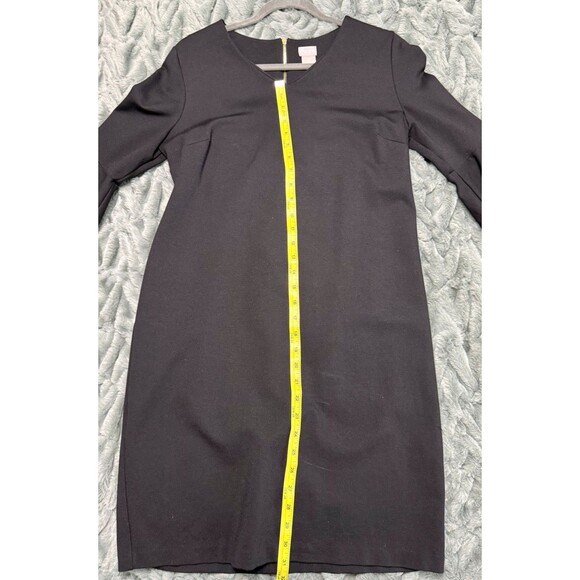Chicos 0(US-4) Black Flare Sleeves Dress With Gold Zippered Back - Picture 12 of 14